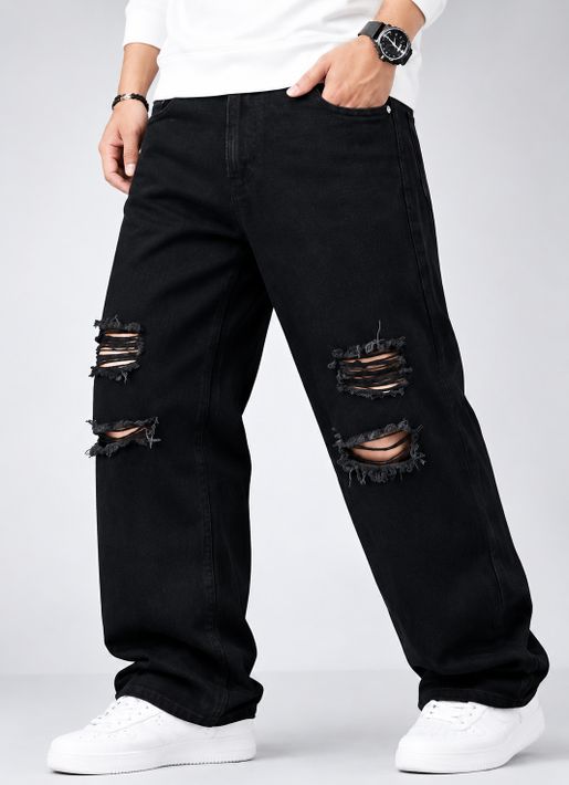 MANIYA Men Regular Mid Rise Black Jeans - Image 5