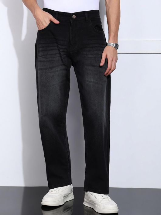 HARYE FASHION Men Straight Fit Mid Rise Black Jeans - Image 7