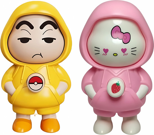 Krishna Trading Shinchan & Hello Kitty Hoodie Keychain Set Key Chain