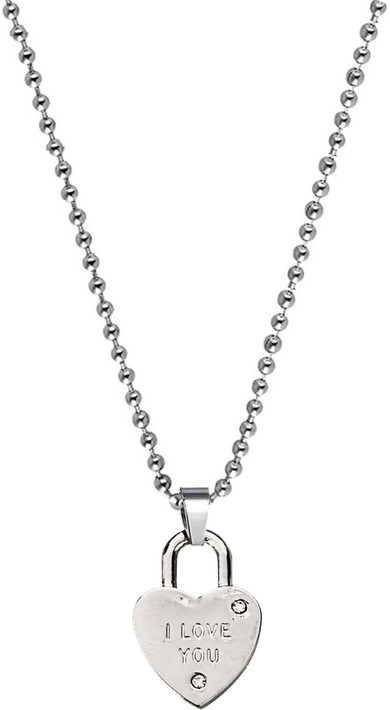 Sullery I Love You Valentine Special Heart Couple Pendant Stainless Steel Pendant
