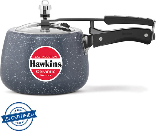 Hawkins Ceramic Nonstick, Granite Contura shaped (ICC30) 3 L Inner Lid Induction Bottom Pressure Cooker Price in India - Buy Hawkins Ceramic Nonstick, Granite Contura shaped (ICC30) 3 L Inner Lid Induction Bottom Pressure Cooker online at Flipkart.com