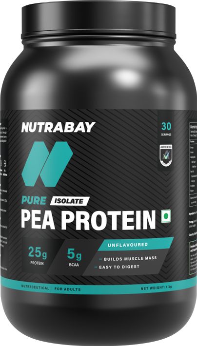 Nutrabay Pure 100% Pea Isolate Plant-Based Protein (907 g, Unflavoured) - Image 7