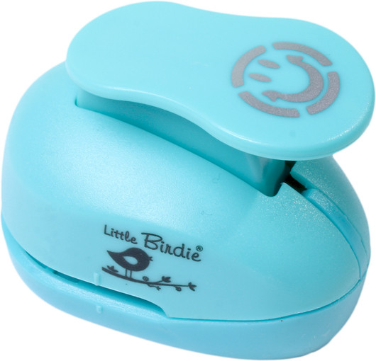 LITTLE BIRDIE Craft Punch Cutting Size 1.5cm Smile Punches & Punching Machines (Set Of 1, Blue)