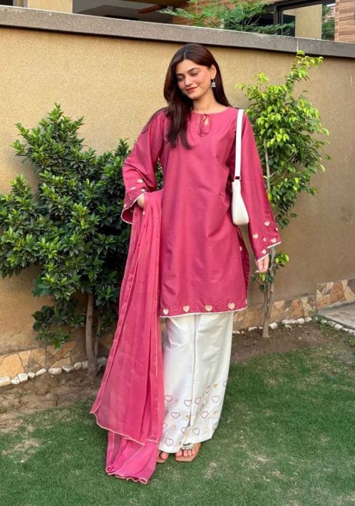 SHILPA ENTERPRISE Dilda Embroidered Kurta, Palazzo & Dupatta Set - Image 7