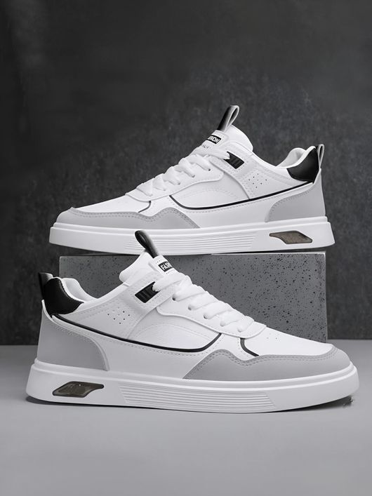 Pocy Shoes Trendy casual sneakers for men and boys Sneakers For Men (White, Grey , 6) - Image 8