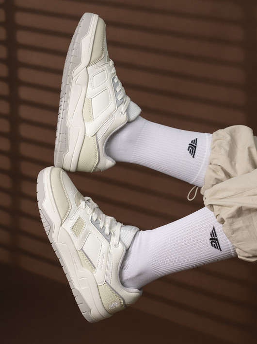 Lifestyle Sneakers For Women (White, Beige , 7)