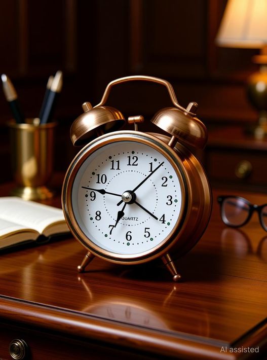 Dozy Analog Copper Clock - Image 8
