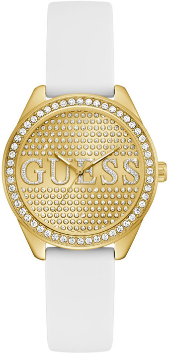 GUESS Champagne Glitz Logo Dial Analog Watch  - For Women U1462L2M