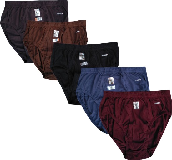 Buy Rupa Men's Cotton Briefs (Pack of 5) (FL  EXP-CF/GM/BC/MN/CO_PO5_90_Off-White_L)(Colors and Prints May Vary) at