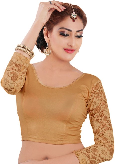 Cotton Golden Color Back Neck Design Blouse at Rs 449/piece in Unnao