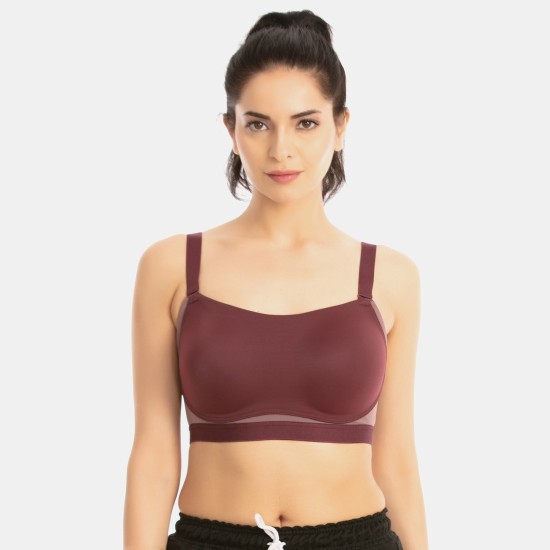 Zelocity Quick Dry Slip On Sports Bra With Removable Padding - Desert Flower