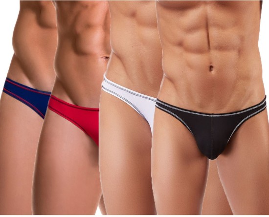 Buy BRUCHI CLUB STAND OUT, AMONG CROWD Men's Cotton Briefs (Pack of 3)  (BRC-ML-FOXY314+0014-1SBL1BL-2C_Multicolour_M) at
