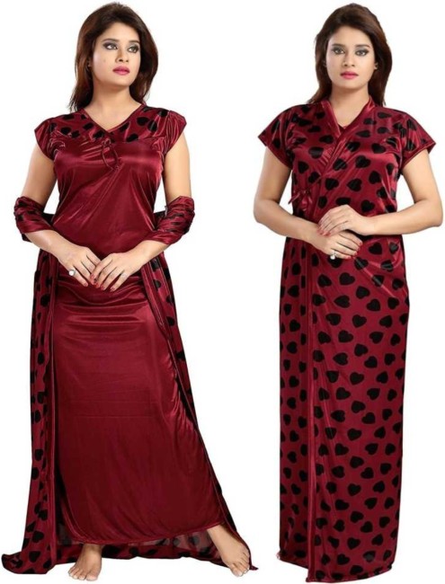 satin night gowns online india