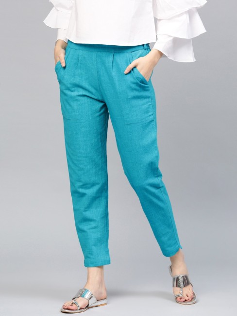 Cotton Ladies Casual Open Trousers