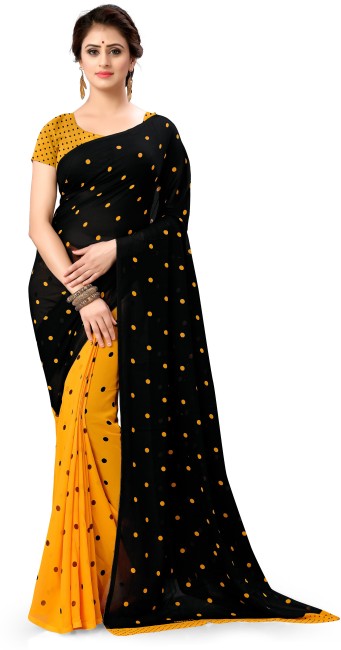 Buy Samah Printed, Geometric Print, Woven, Embellished Bollywood Cotton  Blend, Pure Cotton Blue Sarees Online @ Best Price In India | Flipkart.com