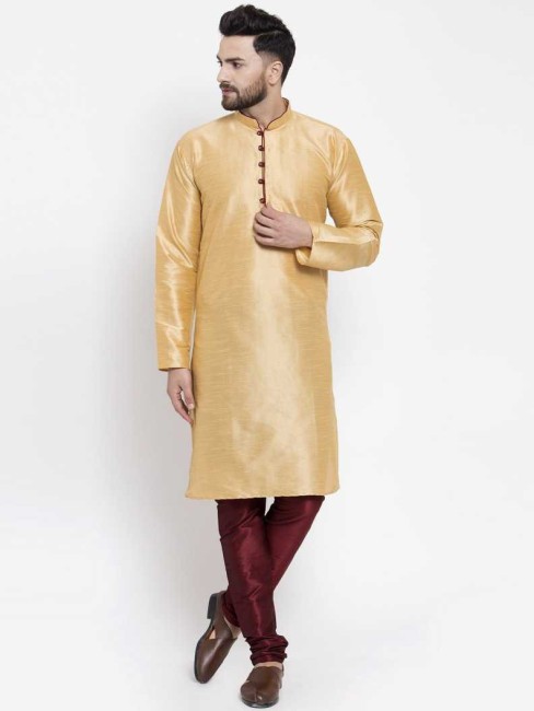 Golden kurta pajama hot sale with jacket