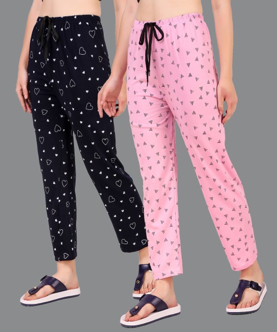 JHKKU Women's Pajama Small Daisy Flower Lounge Pants Casual
