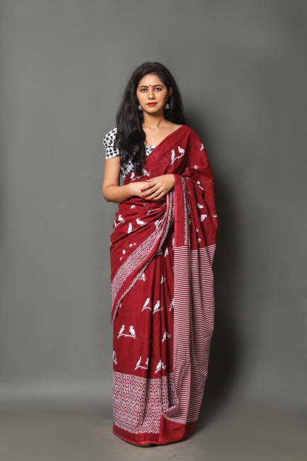 Dabu mull indigo sari | Cotton saree blouse designs, Indigo saree, Silk  saree blouse designs