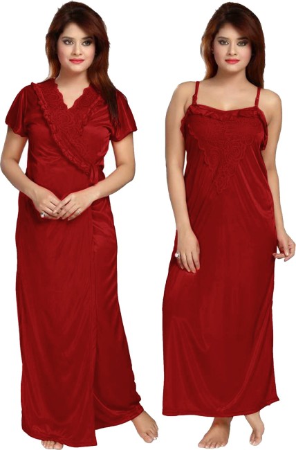Half Sleeve Checked Printed Cotton Ladies Nighty With Lace, Size: XL at Rs  225/piece in Kolkata