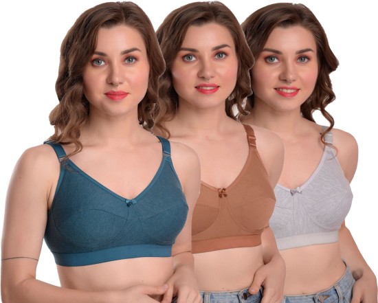 Buy Alishan Grey Cotton Blend Non Padded Bra - 42C (AS0911) Online at Best  Prices in India - JioMart.