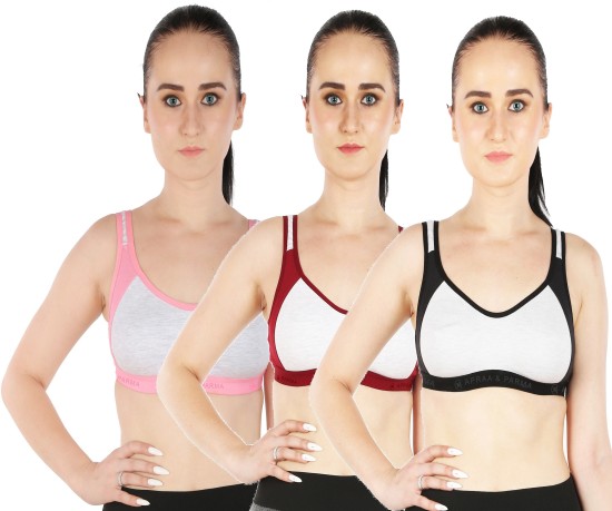 Buy Apraa & Parma Women White Cotton Blend Sports Non Padded Bra Online at  Best Prices in India - JioMart.