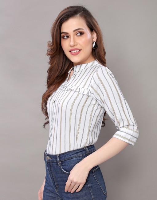 Striped Womens Shirts - Buy Striped Womens Shirts Online at Best Prices In  India