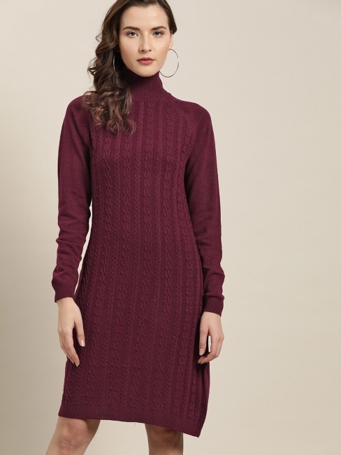 Harper Cable Jumper Knit Dress - Women's Fashion