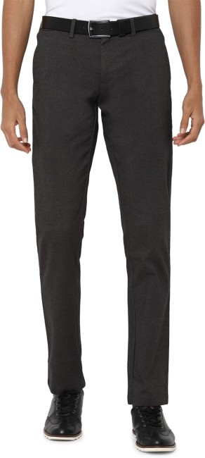 Buy ALLEN SOLLY Natural Textured Cotton Blend Regular Fit Mens Casual  Trousers  Shoppers Stop