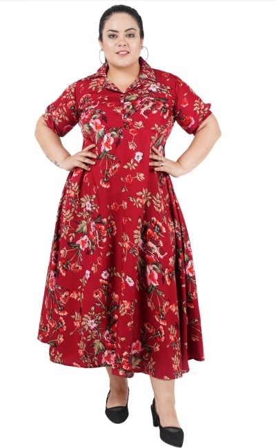 Buy online Women One Piece Dress Plus Size from western wear for Women by  Cotrel for ₹810 at 55% off