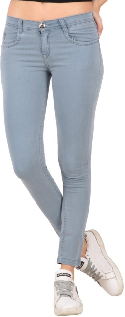 Grey High Rise Straight Fit Jeans