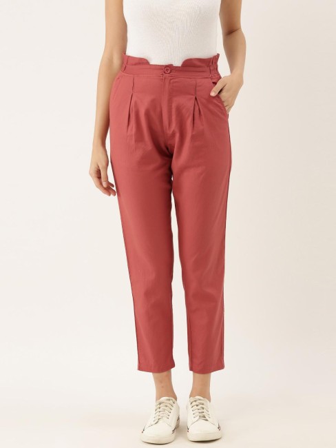  Other Stories high waist belted trousers in pink  ASOS