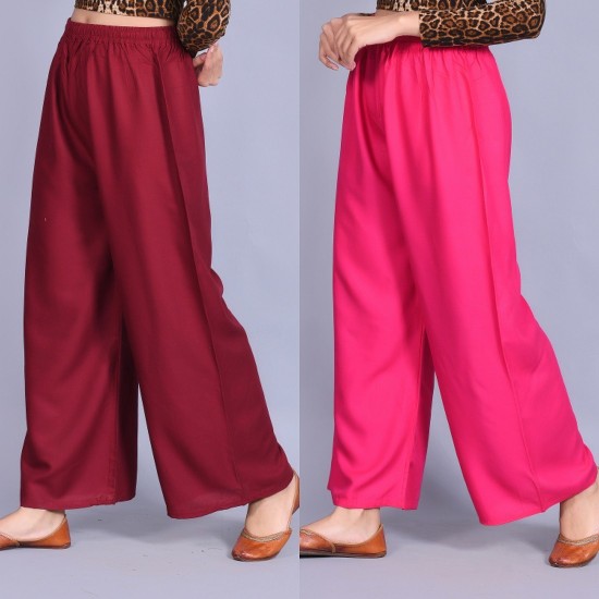 Pink Palazzos - Buy Pink Palazzos Online at Best Prices In India