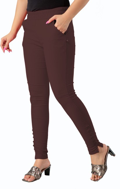 Ladies on sale brown jeggings