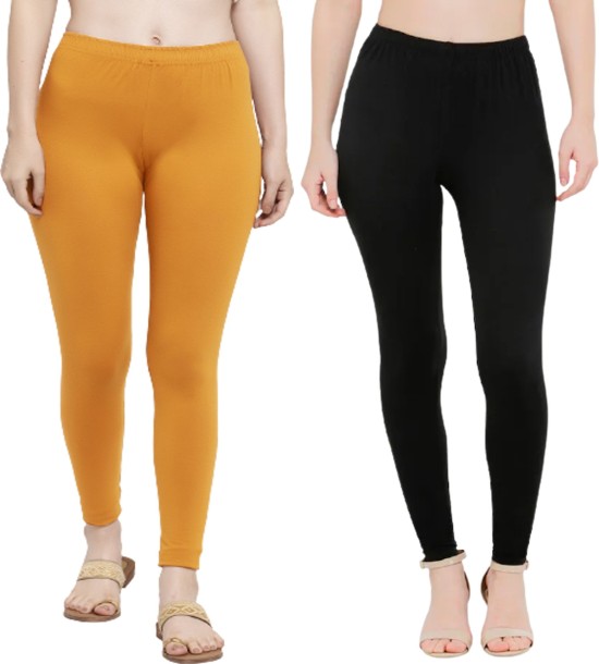 Mid Waist Lemon Yellow Ankle Length Leggings, Casual Wear, Skin Fit at Rs  499 in Erode