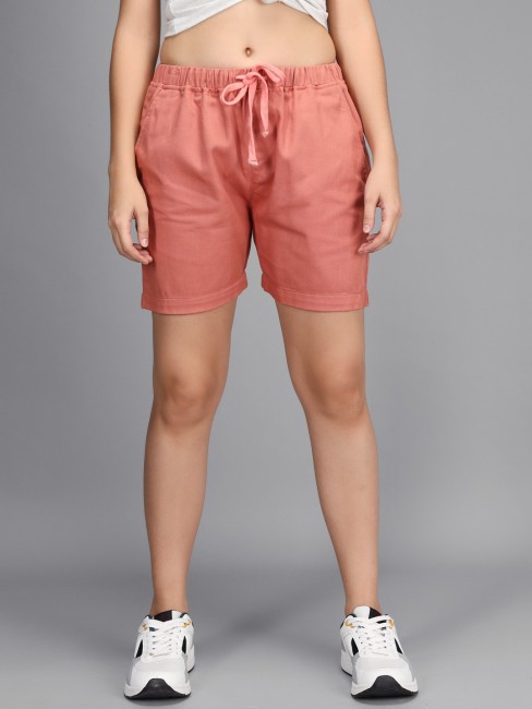 TIANEK Fashion Flowy Cargo Shorts for Women 2023 Khaki Mother's Day Summer  Plus Size Elastic Waist Pocket Loose Solid Lounge Shorts Clearance 