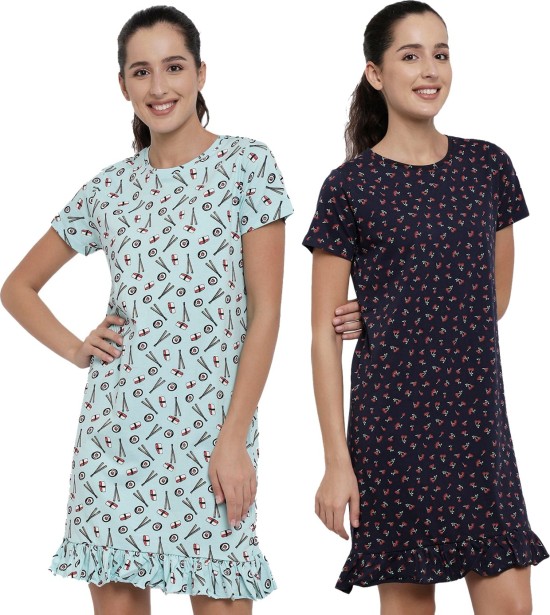 Flipkart night 2024 dress cotton