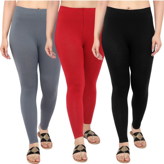 Buy Fablab Women's Tailored Fit Viscose Leggings  (LACELEGGI-3-BWLg_Multicolor_Free Size) Online In India At Discounted Prices
