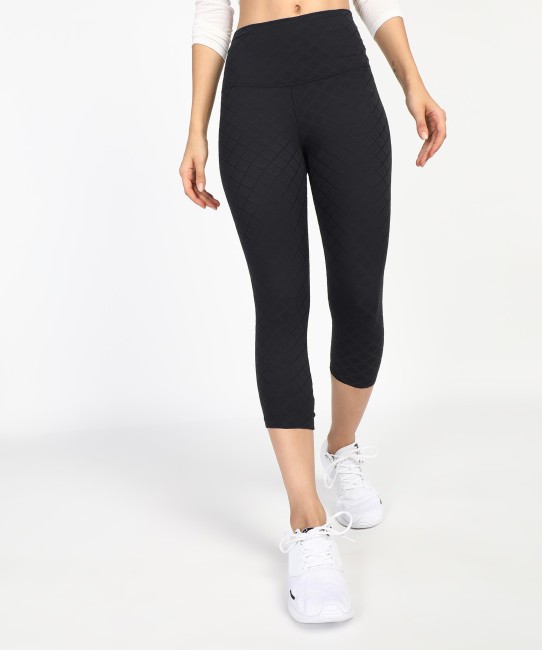 Nike* Gray Print Size Large Ladies Exercise Capris