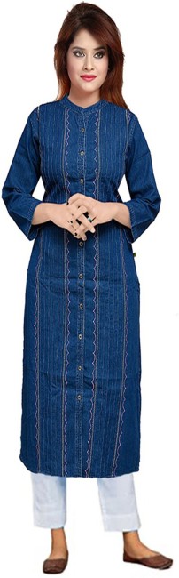 Denim clearance kurtis flipkart