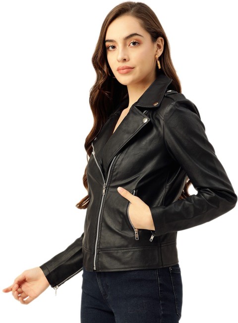 Ribbed Back Biker Jacket - Women - Ready-to-Wear