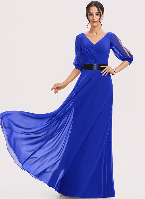 Royal Blue Color Pakistani Partywear Gown-Amrah & Hafsa1 – Mohi fashion