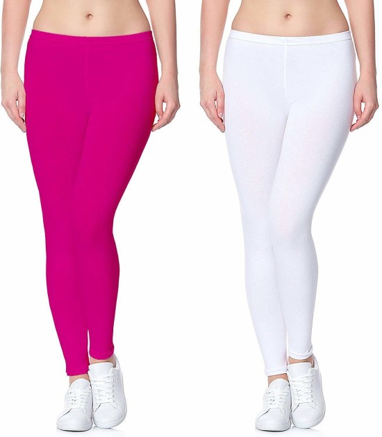 LUX Lyra Cotton Stretchable Full length Churidar Lycra Leggings for women -  Brinjal - Frozentags - Ladies Dress Materials