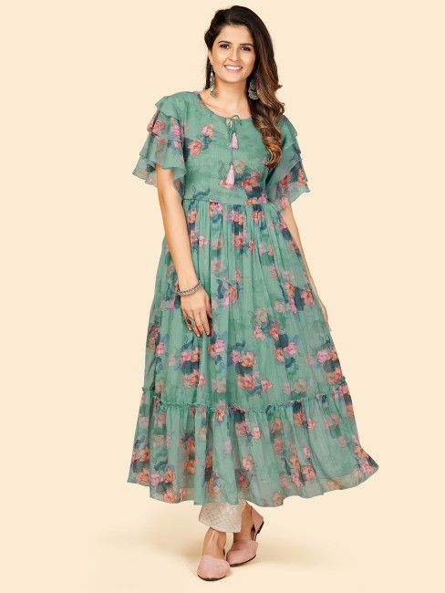 Chiffon 2025 kurtis flipkart