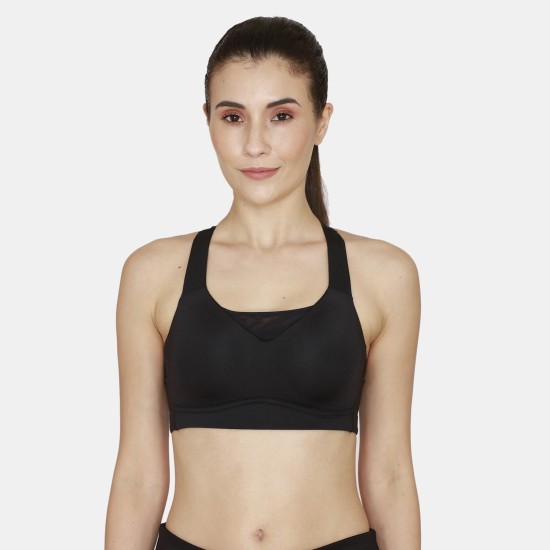 Zelocity by Zivame Brown Non Wired Non Padded Sports Bra Price in India,  Full Specifications & Offers