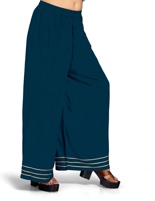 Light Blue Casual Trouser Culottes Fashion Tips With White Tshirt Light Blue  Palazzo Pants Outfit  Palazzo pants womens clothing