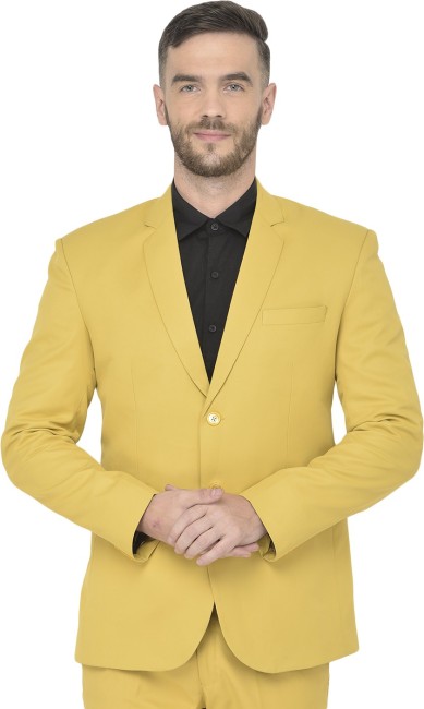 Yellow shirt with discount blazer