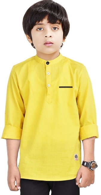 Buy yellow kurta white pant (Medium) at Amazon.in