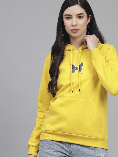 Buy YELLOW LOOSE FIT ZIPPER HOODIE AND JOGGER SET for Women Online in India