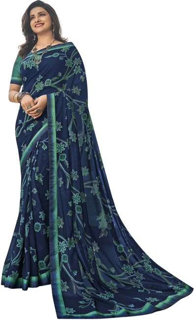 Roop Sundari Sarees Women's Chiffon Brasso Printed Saree (Nora_Rama)Party  Wear Latest Designer Saree For Women Trendy Stylist sarees new collection