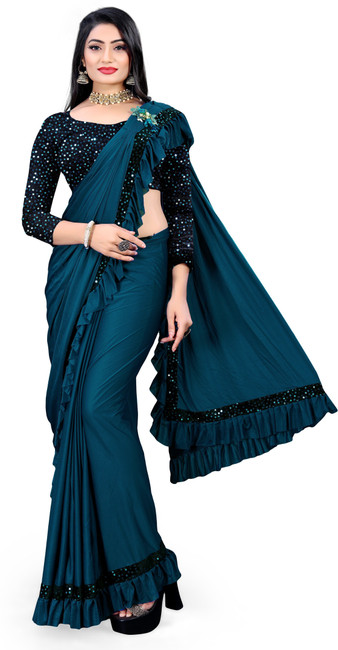 Ruffle Sarees Upto 50 to 80 OFF on Fusion wear sarees online at Best Prices in India Flipkart